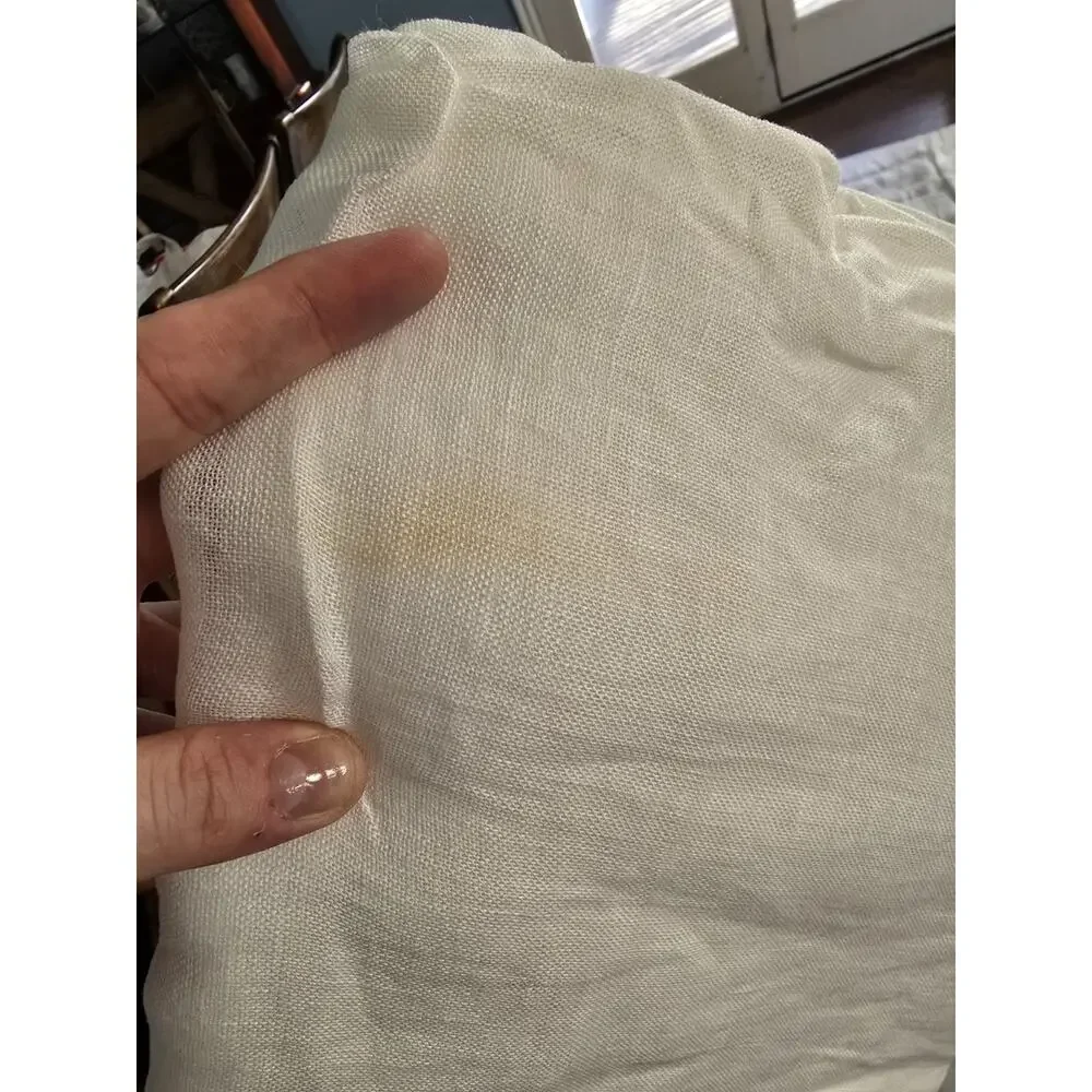 Pottery Barn Four White Linen Curtain Panels 50" X 84" - Picture 8 of 9